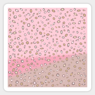 Spotted gradient. pink. brown. spots. Sticker